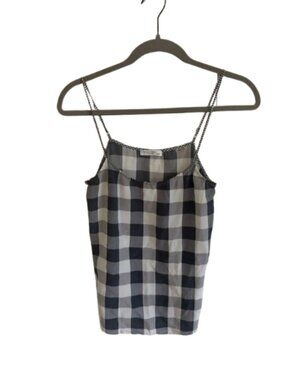 Equipment Femme Gingham Tank Top Blue Size XS